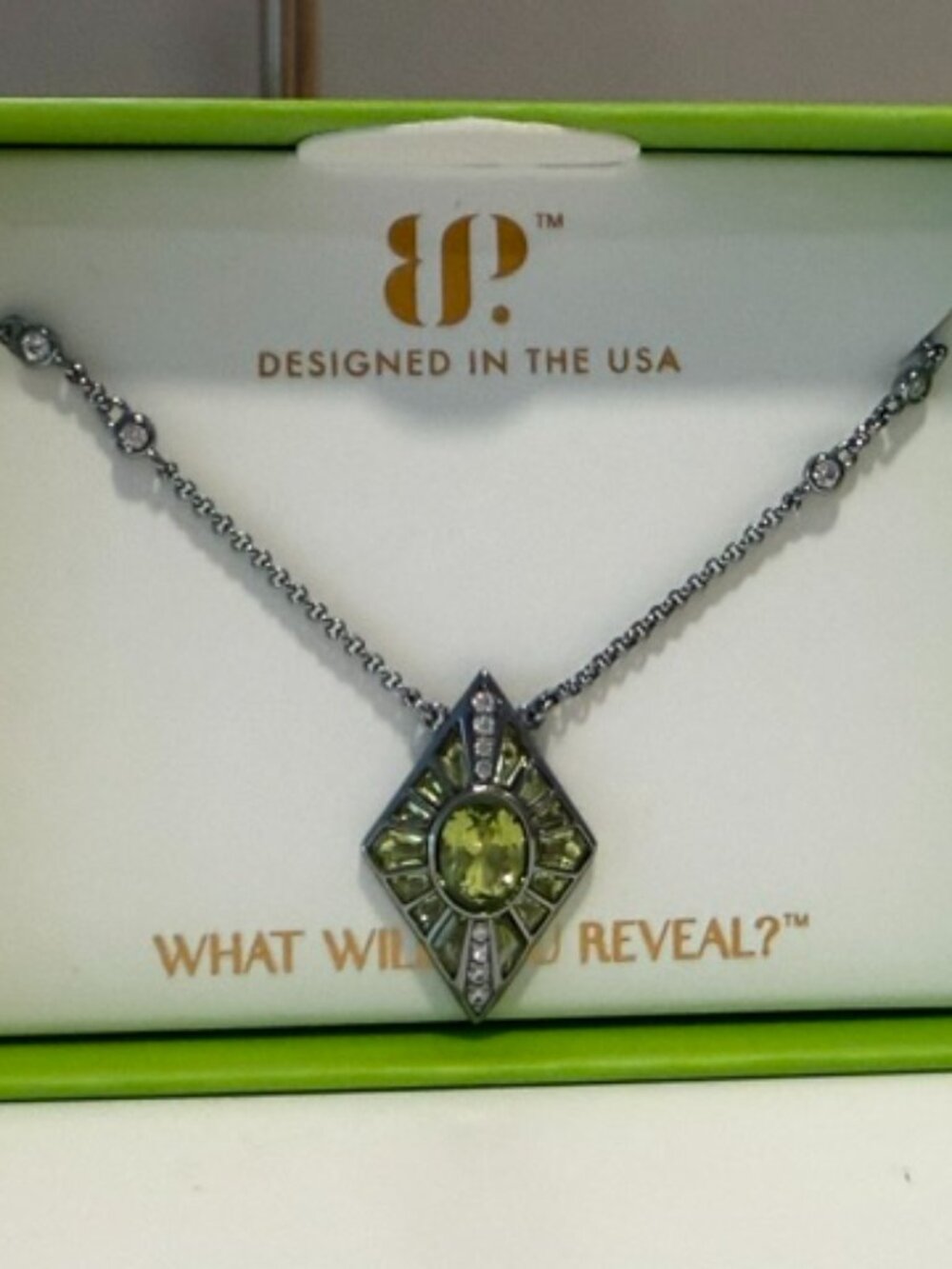 Bomb Party August 2026 Birthday Necklace "Birthday Belle" Hematite NK35005
